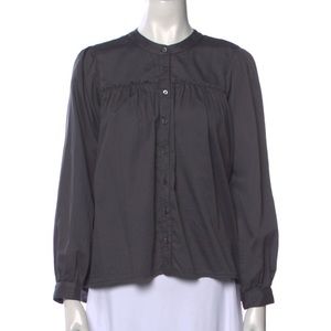 Cotton charcoal blouse - Xriena